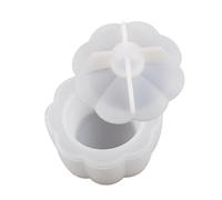 Moule à bougie en silicone - moule de fusion de pot réutilisable, moule de résine de pot de fleurs | support moule en silicone avec couvercle, bougie en ciment faire -da -te Stamp