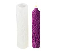 Moule à bougie en silicone, moules à bougies colonnes, motif de bois