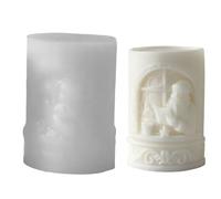 Moule à bougie en Silicone polyvalent pour bougies du père noël, pour les projets artisanaux de vacances en famille, moule à bougie en Silicone pour père noël