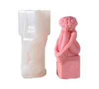 Moule à bougie en Silicone pour-fille avec une tresse rose