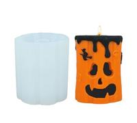 Moule à bougie en silicone pour Halloween, Halloween, 3D, colonnes de , fabrication de bougies, moule en silicone avec retrait facile, réutilisable pour les projets de bricolage à la maison