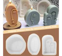 Moule À Bougie En Silicone Pour Le Visage, Design Nordique Abstrait, Aromathérapie, Résine Époxy, Sculpture De Portrait, Ornement Plas M5c0
