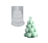 Moule à bougie en silicone pour loisirs créatifs, moule à cire de Noël blanc, pièce unique pour les projets de décoration de bougies saisonnières, façonnage de cire de vacances, outil d ' artisanat de
