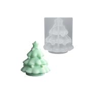 Moule à bougie en silicone pour loisirs créatifs, moule à cire de Noël blanc, pièce unique pour les projets de décoration de bougies saisonnières, façonnage de cire de vacances, outil d ' artisanat de