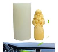 Moule à bougie en silicone pour Noël, décorations de mariage - Motif Père Noël mignon tenant un sac - Fait main