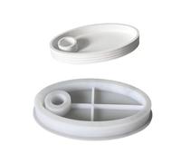 Moule à bougie en silicone résistant à la avec texture détaillée pour créer des bougies à plateau ovale uniques et des pièces décoratives Moule en silicone pour l ' artisanat