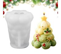 Moule à bougie en silicone réutilisable en forme de sapin de Noël | Moule en silicone réutilisable en forme de sapin de Noël pour bougies, savon, plâtre, pierres d'aromathérapie et artisanat en