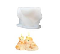 Moule à bougie en silicone sur le thème des animaux de compagnie - Fournitures d'art pour décoration d'intérieur - Forme d'animal - Design facile à libérer avec motifs créatifs