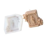 Moule À Bougie En Silicone Thème Religieux Moules Uniques Faits La Main Décoration De Maison Texture En Silicone Pour Fabrication Main Moule Unique