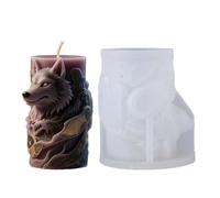 Moule à bougie en silicone Wolf pour les projets de fabrication | Silicone alimentaire robuste pour les travaux créatifs en cire de bougie et les articles décoratifs pour les