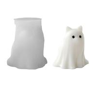 Moule à bougie fantôme en silicone, moule à bougies Halloween 3D, moule et effrayant pour savon gâteaux, décorations au chocolat