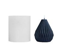 Moule à bougie géométrique en silicone - Forme cylindrique géométrique moderne - Moule en silicone pour bougies 3D (forme de poire)