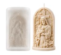 Moule à Bougie Jésus Outil Antiadhésif de Loisirs Créatifs DIY