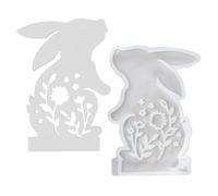 Moule à bougie lapin de Pâques, 1 moule en silicone pour la fabrication de bougies, savon fait à la main, décoration d'intérieur, pour bougies, bonbons, savon AOOTUERL