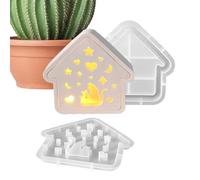 Moule À Bougie Maison,Moule À Bougie Maison De Chat | Outil Créatif Mignon pour Bureau Chambre Halloween Jardin Salon École Noël