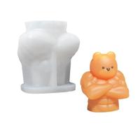 Moule À Bougie Ours Détaillé En Matériaux Silicone Accessoire Portable Pour Les Fabricants De Bougies Et Les Amateurs D'artisanat Outil Fabrication Bijoux