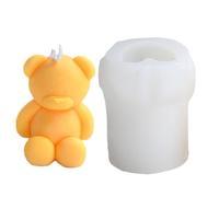 Moule à bougie ours | Moule en silicone ours mignon 3D - à savon bougie bricolage, moule en Silicone pour Fondant, chocolat, décor de gâteau, savon, ornement en plâtre, Art de la ré