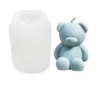 Moule à Bougie Ours Silicone, DIY Bougies Moule Ours en Résine, Moules de Moulage pour Fabrication de Savon Bougies, Mignon Ours Assis 3D Moulle de Bougie Bricolage pour Maison Artisanat Décor (L)