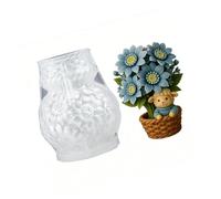 Moule à bougie panier de fleurs d ' agneau en silicone souple