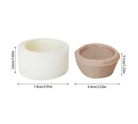 Moule À Bougie Parfumée En Silicone, En Forme De Tarte Aux ¿Ufs, Gâteau Fondant, Savon Fait À La Main, Plâtre En Résine Époxy