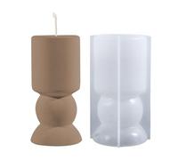 Moule à bougie pilier romain - Moule cylindrique en silicone 3D | Pour plâtre, résine époxy, artisanat en béton et décoration d'intérieur