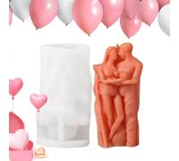 Moule à bougie pour amoureux,moule en résine pour la Saint-Valentin | Moules à bougies en silicone 3D pour les amoureux des câlins | Moule en Silicone pour bougie de Couple câlin, pour fabriquer du s