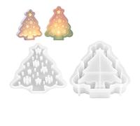 Moule À Bougie Sapin De Noël Silicone Réutilisable Flocon Étoile Mignons | Moules à Savon Maison Pour Plâtre Béton Céramique Décoration Table De Travail Décoration