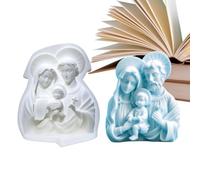 Moule À Bougie Scène De La Nativité Création Artisanale En 3D Réutilisable | Moules à savon de Jésus Pour Fête Maison Réunion Gelée Savon