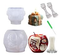 Moule à Bougie Silicone Pomme De Noël Avec Bâtons De Cannelle Forme Pour Création De Bougies Fait Main Diy Décoration Festive De Noël Idée Cadeau Artisanale Déco Maison Pour Les Fêtes