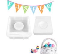 Moule à Bougie Tealight - Moule en Forme de Lapin Anti-Adhésif pour la Coulée,Modèle En Silicone Pour Bougeoir De Pâques,Pour Plâtre, Argile, Savon, Fête, Maison, Vacances, Anniversaire