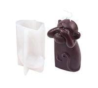 Moule à bougie version singe ne convient pas pour la parole ou la vue Moule en résine pour la fabrication de l'art Craft Office Home D Aromathérapie Moule en silicone Version libre de singe Moule en