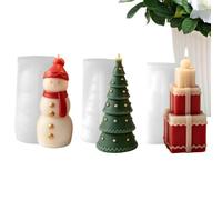 Moule à bougies 3 Pièces Thème Noël Outil De Moulage Pour Plâtre Et Époxy | Moules Bougies Pour DIY Loisirs Créatifs À La Décoration Maison Et Fête De