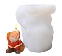 Moule à bougies de Noël 3D en silicone pour fabrication de bougies festives réutilisables | Pour décoration de maison d'hiver, centres de table, cadeaux Ac