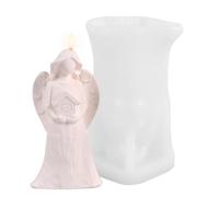 Moule à Bougies en Silicone, Moule Bougie Ange 3D, Réutilisables Moules en Silicone pour la Fabrication de Bougies d'aromathérapie, Savon, Chocolat, Gâteau Fondant, Décoration d'intérieur