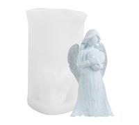 Moule à Bougies en Silicone, Moule Bougie Ange 3D, Réutilisables Moules en Silicone pour la Fabrication de Bougies d'aromathérapie, Savon, Chocolat, Gâteau Fondant, Décoration d'intérieur