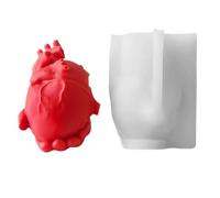 Moule à bougies - Moule 3D en forme de cœur humain fait à la main pour puddings | Pratique pour la création avec un sforme facile pour les décorations de cupcakes au chocolat savon d'argile