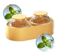 Moule à boule de glace - Plateau sphère en silicone | Moule de congélation | Planet Shape Ice Sphere Design, Construction en Silicone Flexible, Plateau de congélation Reusable, Cadre en ABS durable