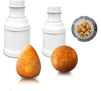 Moule à boule de riz, cône et arancini rond, bricolage, multi-usages, cuisine, boule de viande, réutilisable, moule à sushi, bricolage, moule à bento fait à la main (cône et rond)