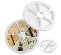 Moule à boules de riz, ensemble de moules à Onigiri qualité alimentaire 6 en 1, machine Onigiri triangulaire antiadhésive pour la fabrication et le stockage sushis, machine sushis
