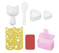 Moule à Boulettes de Riz | 8 Pièces Fournitures De Cuisine En Forme De Chat Mignon Et Triangle Classique | Presse À Moules À Sushi - Pour Maison Cuisine Restaurant Hôtel Cuisson Camping