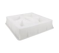 Moule à Briques Creuses en Plastique Résistant, Forme de Fleur Carrée | Assemblage Modulaire, Surface Lisse et Dense, Démoulage Facile, pour Béton, Allées de Jardin, Clôtures et Projets DIY
