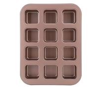 Moule à Brownie 12 Cavités en Acier au Carbone Antiadhésif pour Cuisson Uniforme sans Découpe pour Maison, Pâtisserie Hôtel, Réfrigérateur, Four