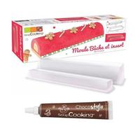 Moule à Bûche de Noël avec insert + 1 Stylo chocolat