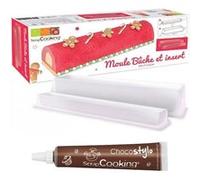 Moule à Bûche de Noël avec insert + 1 Stylo chocolat