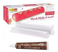 Moule à Bûche de Noël avec insert + 1 Stylo chocolat - ScrapCooking Multicolore G