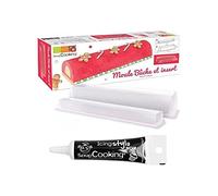 Moule à Bûche de Noël avec insert + Stylo de glaçage noir