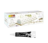 Moule à bûche de Noël matelassée + Stylo glaçage noir Scrapcooking