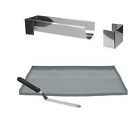 Moule à Bûche "Plaque Génoise & Spatule" 37cm Argent