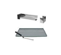 Moule à Bûche ""Plaque Génoise & Spatule"" 37cm Argent