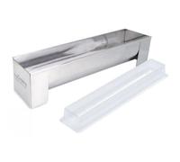 ScrapCooking Moule bûche inox G - avec insert offert 30 x 8 x 6,5 cm Argent